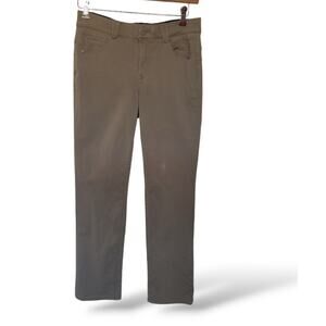 Democracy "Ab" Solution SZ 8 Chinos Skinny Leg Pants Taupe Flat Front FLAW
